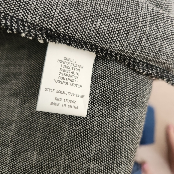 MELLODAY ANthropologie Black and White Houndstooth Blazer - Picture 8 of 9